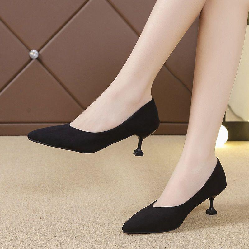 Saf Seksi Stiletto Topuklu Ayakkabılar: 2023 Kadın Çok Yönlü Fiyonklu Yüksek Topuklu Ayakkabılar Etekler İçin, Rahat Kalıp