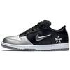 Supreme X Dunk SB Low QS Metallic Silver Unisex Sneakers Black CK3480-001