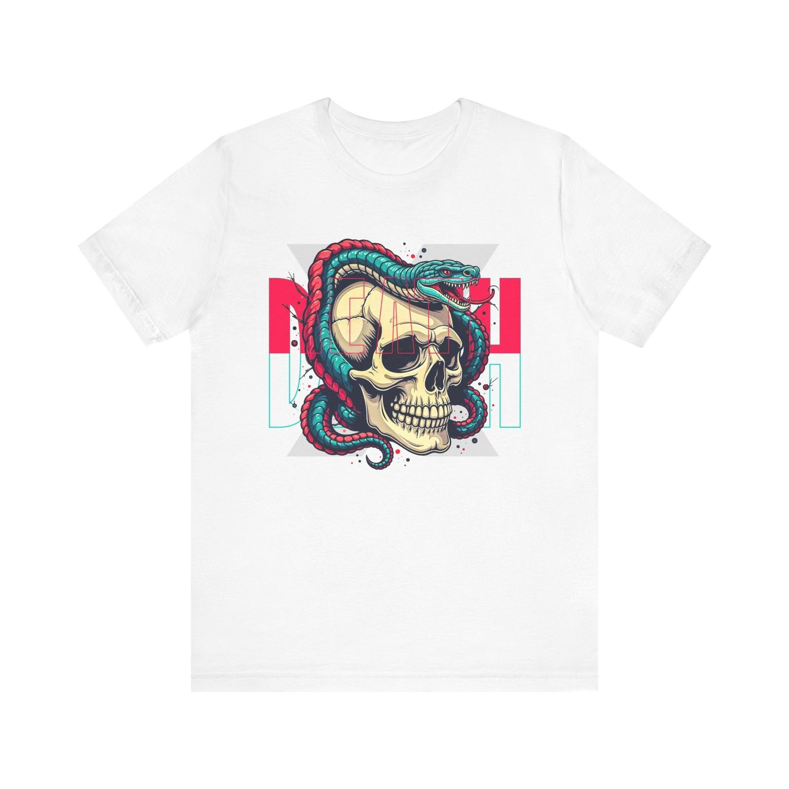 Death X Unisex Tee, Gothic Skull Tee Halloween Skeleton Top Horror Graphic Shirt S