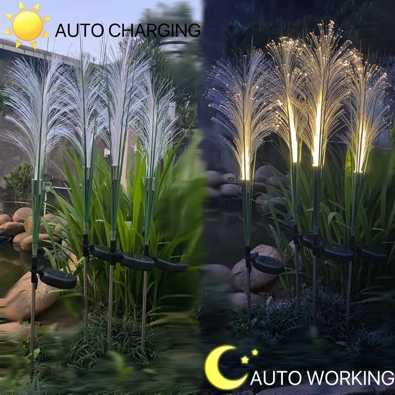 LED Solar Garden Reed Lamp Outdoor Waterproof Lawn Light Yard Christmas Decoration Path Lighting Decor Solar Power Light