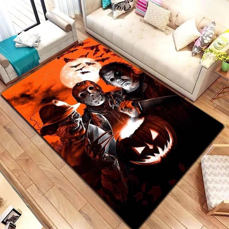 Horror Movie Bedroom Bedside Large Carpet Non Slip Soft Hallway Floor Door Mats Sofa Coffee Table Area Rugs for Home Decoration