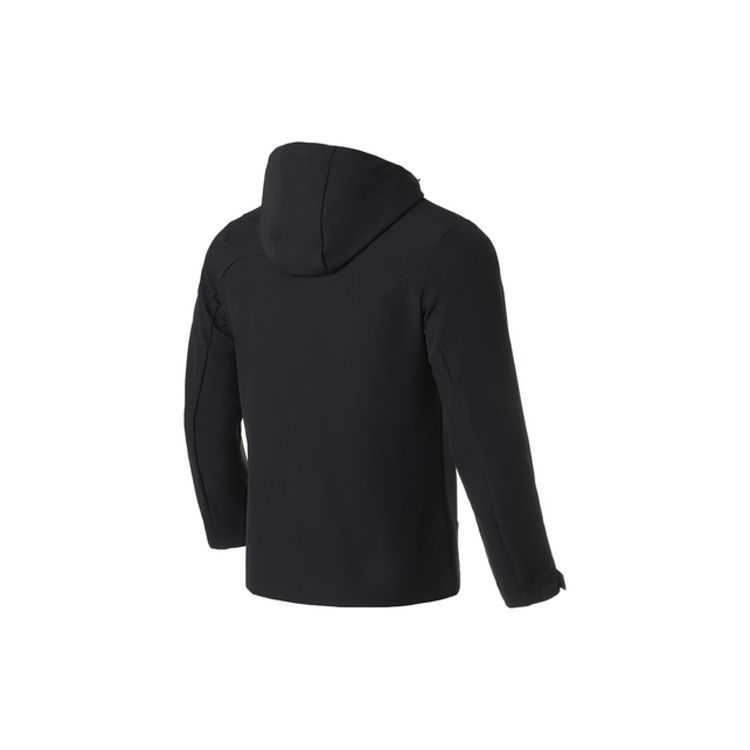 Li-Ning Fleece-Lined Slim Fit Sports Jacket Men Jackets Standard-Black AFDQ703-1