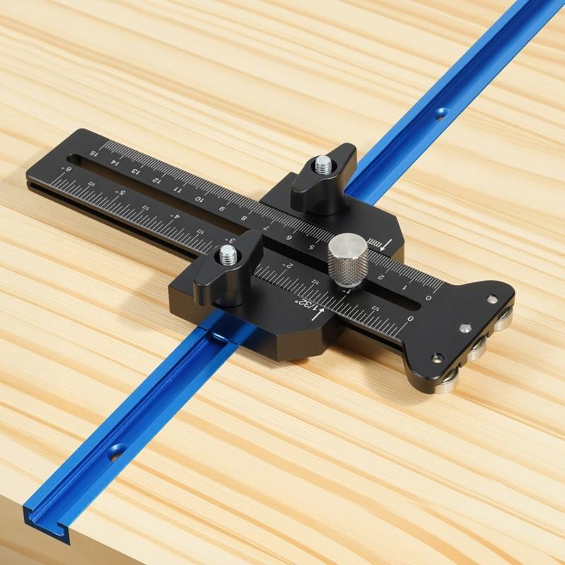 Aluminum Alloy Woodworking Jig Thin Rips Jig For Router Tables Band Sawer Featuring Double Guide Bearings