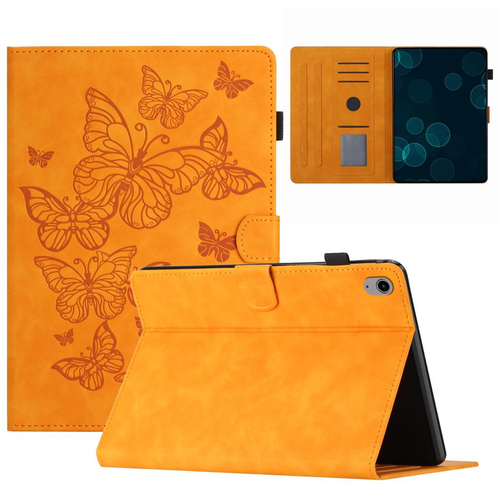Applicable To iPad Air 11 Tablet Leather Case Samsung Tab A9 Frosted Butterfly Embossed Card Holder Lenovo HD8