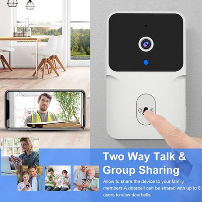 Tuya WiFi Video Doorbell Smart Home Wireless HD Camera Motion Detection Wireless Rechargeable Battery Outdoor Visual Doorbell