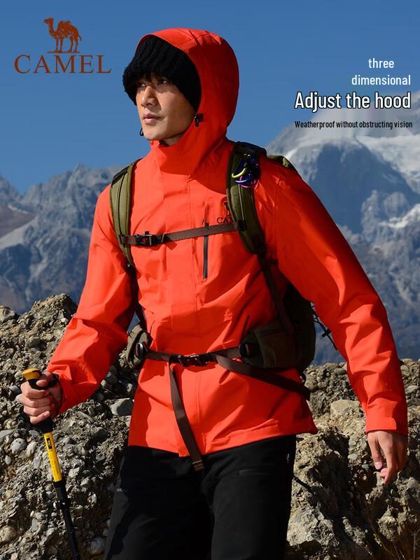 Camel Women's Windproof Waterproof Hard Shell Jacket