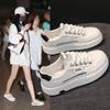 Little White Shoes Girls Versatile Spring and Autumn Flat Thick Soles 2025 Summer New Internet Celebrity Orders Surge Casual Dad Sports Shoes