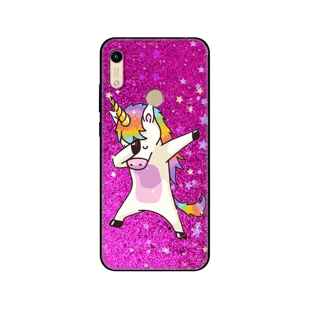 Für Honor 8A Hülle Für huawei Honor 8A prime Hülle Silikon TPU Rückseite Handyhülle schwarze TPU Hüllepink Anime Weltraum Auto