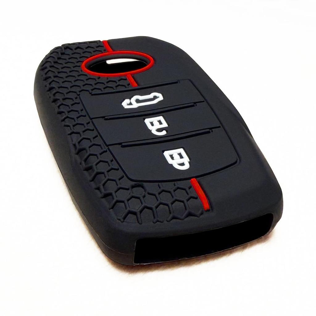 Cover for Toyota Smart Keys Crown Sport New Prius New Harrier Yaris Cross for a perfect smooth For Toyota vehicles Red IKTSilicon (3 Buttons) /