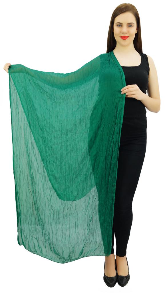 Chiffon Blend Neck Wrap Long Hijab Chunni Summer Fashion Women Stole Dupatta