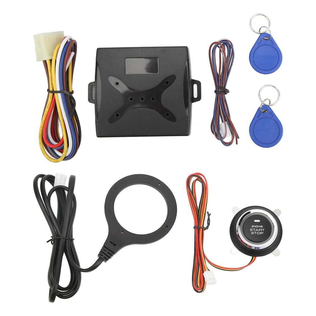 Car Push To Start Ignition Kit Smart Engine Start Stop Button Keyless Go System Universal for 12V Vehicles