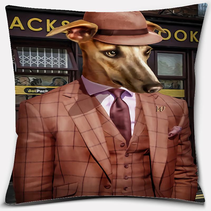 Seria portretów psów Wzór Poszewka na poduszkę Kwadratowa Dekoracja domu i biura