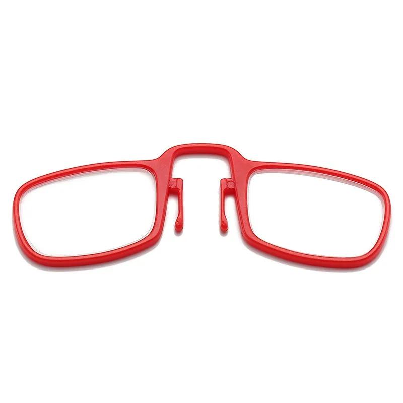 Nose Clip Reading Glasses Men Tr90 Focus Plus Portable Foam Nose Glasses Transparent Eyeglasses Folding Glasses In Case