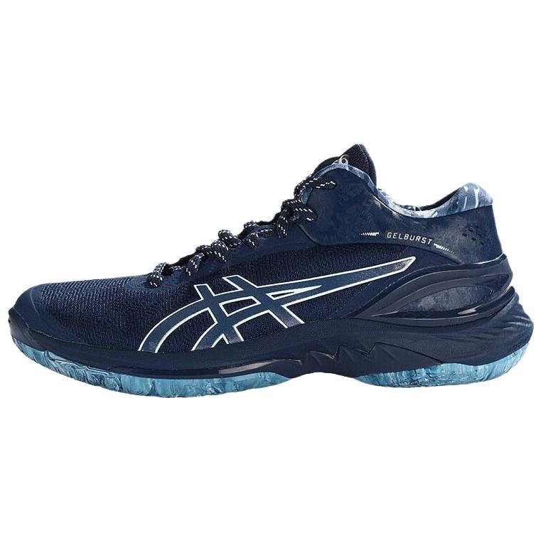 

Asics GELBURST 28 Mid Top Basketball Shoes Men s Black Blue 43.5