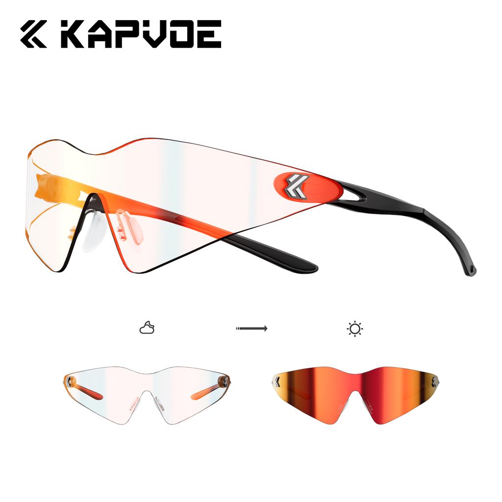 Kapvoe Sunglasses Cycling Glasses Photochromic UV400 Women Outdoor Sports Hiking Running Lightweight MTB Bike Baseball Eyewear