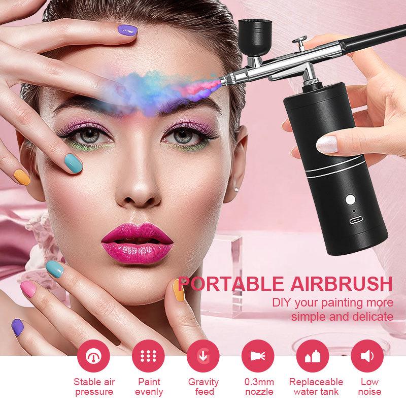 High-Pressure Nano Oxygen Injector & Airbrush Hydration Instrument for Beauty & Nail Art
