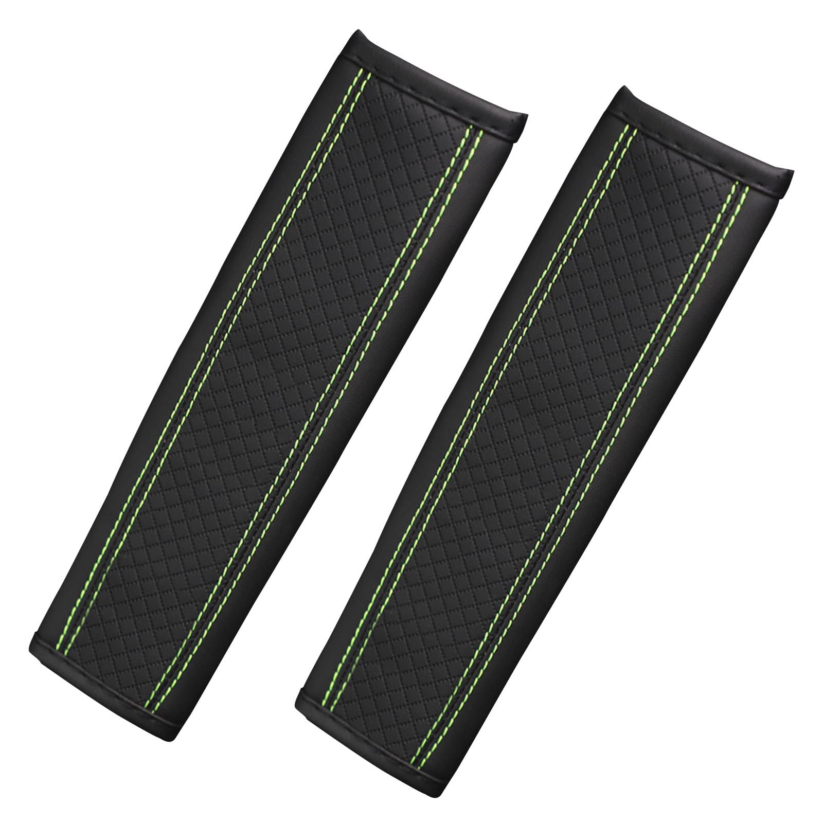 

2pcs Leather Car Accessories Seat Belt Cover Universal Seat Belt Pad Seat Belt Cover зелёный