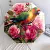 Flower Bird  Pattern, Automatic Folding Umbrella, Portable and Foldable Design, 8 Ribs, a Christmas or Birthday Gift.