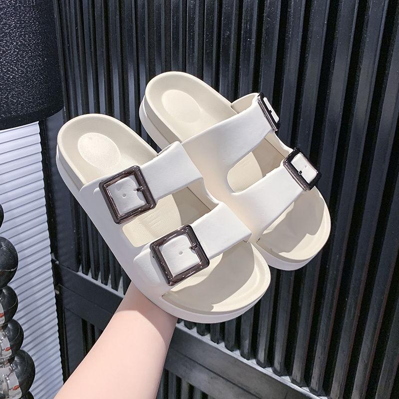 

Пляжные тапочки, сандалии, женские летние уличные шлепанцы на мягкой подошве с толстой платформой, нескользящие модные шлепанцы для женщин 36-41