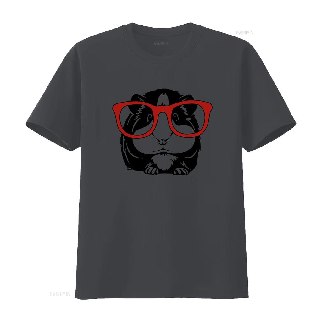 Guinea Pig T Shirt Animal Lover Cute With Glasses Funny Vintage Graphic Stylish Slightly Versatile Comfortable