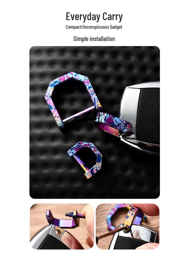 Aliaj de Titan Inel D Cataramă Potcoavă Breloc Universal