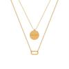 Double Layer Women's Titanium Steel Necklace - No Fade, Niche Design, Light Luxury Jewelry, Versatile for Trendy Style (P965)