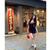 Slim-fit Hip-wrapped Short Skirt American Sexy Season Retro A-word Spice Girl Slim Backless Print Suspender Dress Female Summer