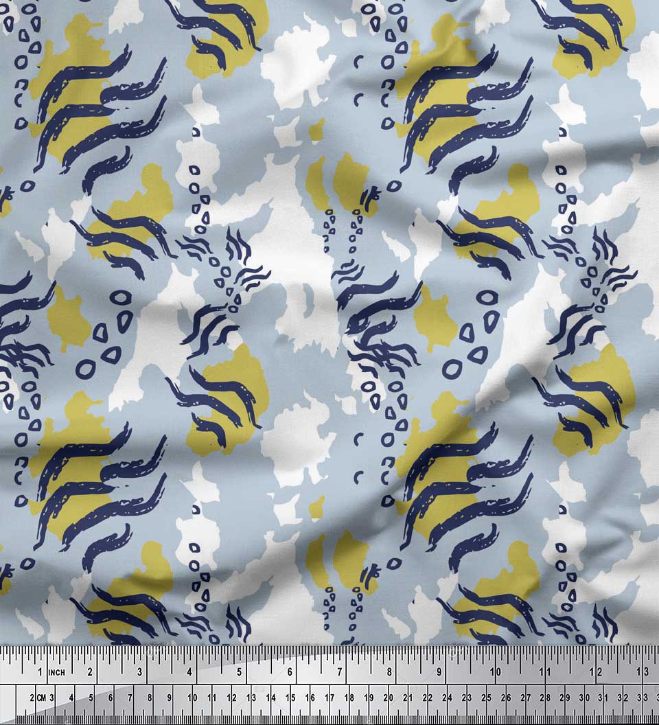 

Тканина Soimoi Red Japan Crepe Satin Тканина з принтом шкіри тварин з зеброю та леопардом Тканина на метри 42 дюйма 42 Inch Wide - Poly Crepe білий