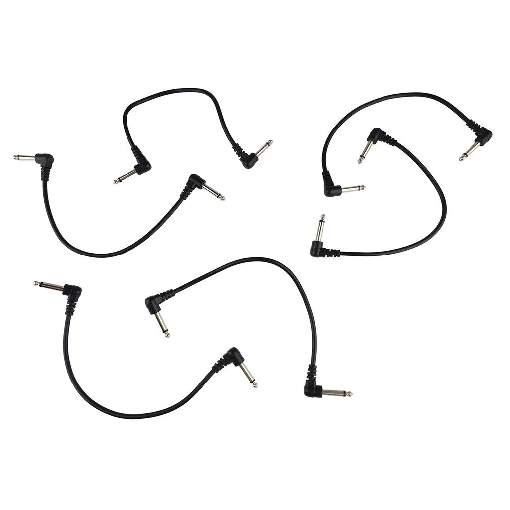 6Pcs Guitar Pedal Cable Musical Instruments Patch Cord Electric Effect Wire Music Lovers Playing Ornament 2 Elbow Head