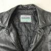 DURANTE Genuine Leather Padded Coat with Hidden Buttons/Men’s Size M/Black/Cowhide, Side Pockets(USED)
