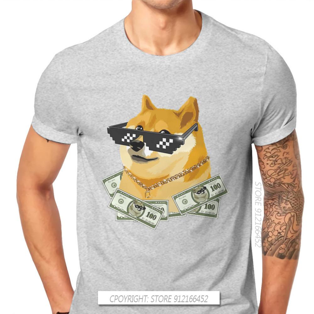 Crypto Cryptocurrency Dogecoin Doge T Shirt Classic Grunge Summer Big Size Pure Cotton Unisexs Tops Harajuku Oneck Tshirt