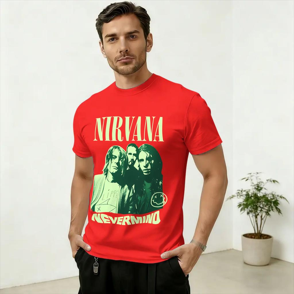 Casual Nirvanaed TShirts Unisex Round Collar Pure Cotton T Shirt Short Sleeve Tee Shirt Gift Idea Clothing