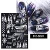 3D Floral Nail Art Stickers: Camellia & Tulip Embossed Adhesive Designs