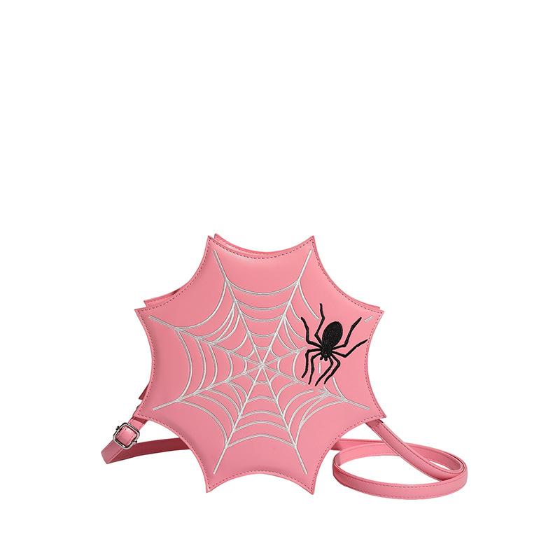 Embroidered Fabric Pasted with Embroidered Stamps, Spider Web Women's Bag, Single-shoulder Crossbody Bag