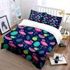 Flamingo Pineapple Leaf Design Bedding Duvet Cover Set Duvet Cover Pillowcases (1 * Duvet Cover 2 * Pillowcases, Without Duvet Insert)