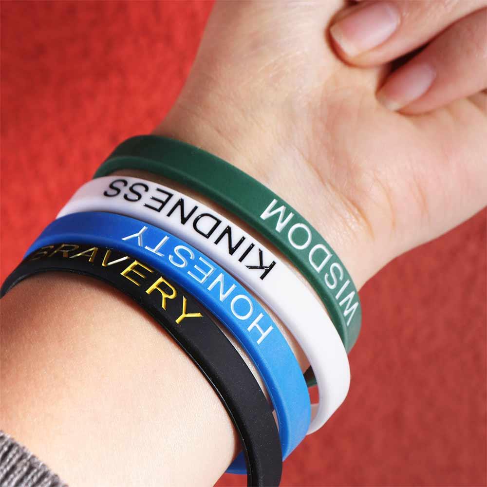 Lettering Fun Motivational Wristbands Hand Bands Sports Bracelets Kids Gift