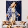 Holy Virgin Mary with Star Halo Patterned Tapestry Home Decor, Suitable for Bedroom and Living Room, Gift