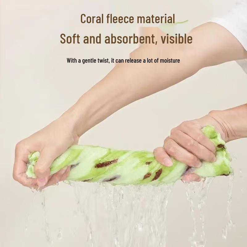 Macaron Series Absorbent Soft Coral Fleece Dishcloth: Thick, Multi-use Towel for Kitchen, Bedroom, Living Room, Hotel