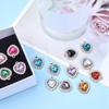 5/10/20 pieces of alloy heart-shaped pendant creative heart-shaped random color pendant DIY earrings necklace bracelet handicrafts jewelry