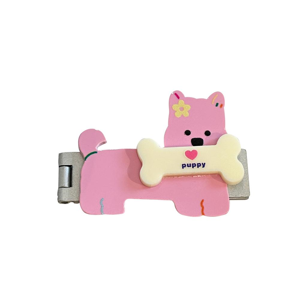 Cute cat puppy metal holder, mobile phone case, lazy holder, ultra-thin paste mobile phone holder, portable hard cartoon