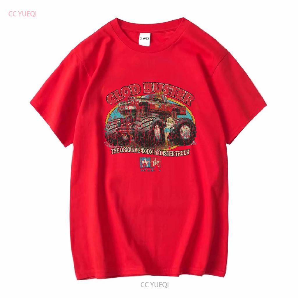 Clod Buster 4x4x4 Monster Truck 1987 Vintage Men's T Shirt Long or Short Sleeves Vintage Washed Homme Casual Fashion