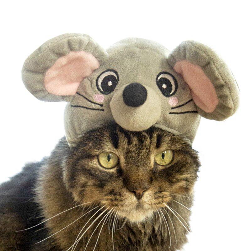 Moda Inverno Caldo Cappello per animali domestici Peluche Cappello animale  Gatto Cucciolo Cappelli per animali domestici Cosplay Cappello per mouse in peluche  Cappello per cuccioli di Chihuahua Accessori acquista in modo economico —