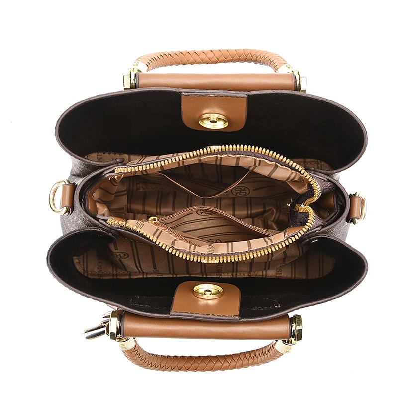 Hinkväska dam 2025 ny höst- och vintermode axelväska sned axelväska blomväska handväska med stor kapacitet damväska tide