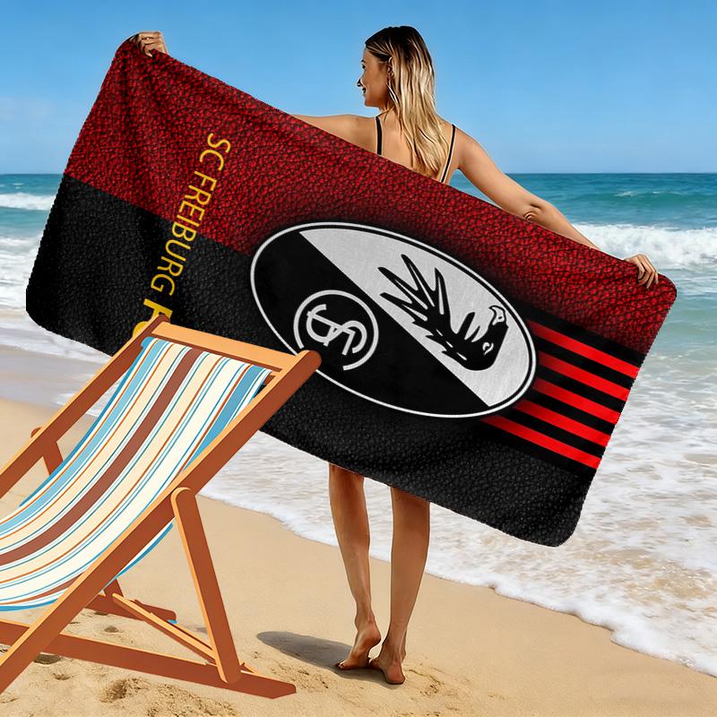 Asciugamano da Spiaggia Stampa SC Freiburg, Asciugamano Grande Morbido ad Asciugatura Rapida per Spiaggia Campeggio Nuoto