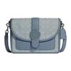 Lonnie Jacquard Fabric Leather Shoulder Bag , Crossbody Bag Medium Women's Haze Blue / Mordan Color (Unisex) Crossbody Bags