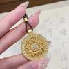 Hollowed-out Chinese-style Large Eight-treasure Compass Long Pendant Necklace for Women, Light Luxury Niche High-end Sweater Chain Pendant