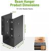 2x4 Outdoor Concealed Joist Hanger Q235B Steel Powder Coated Flange Bracket for Beam Swing Handrail Fence Without Screws