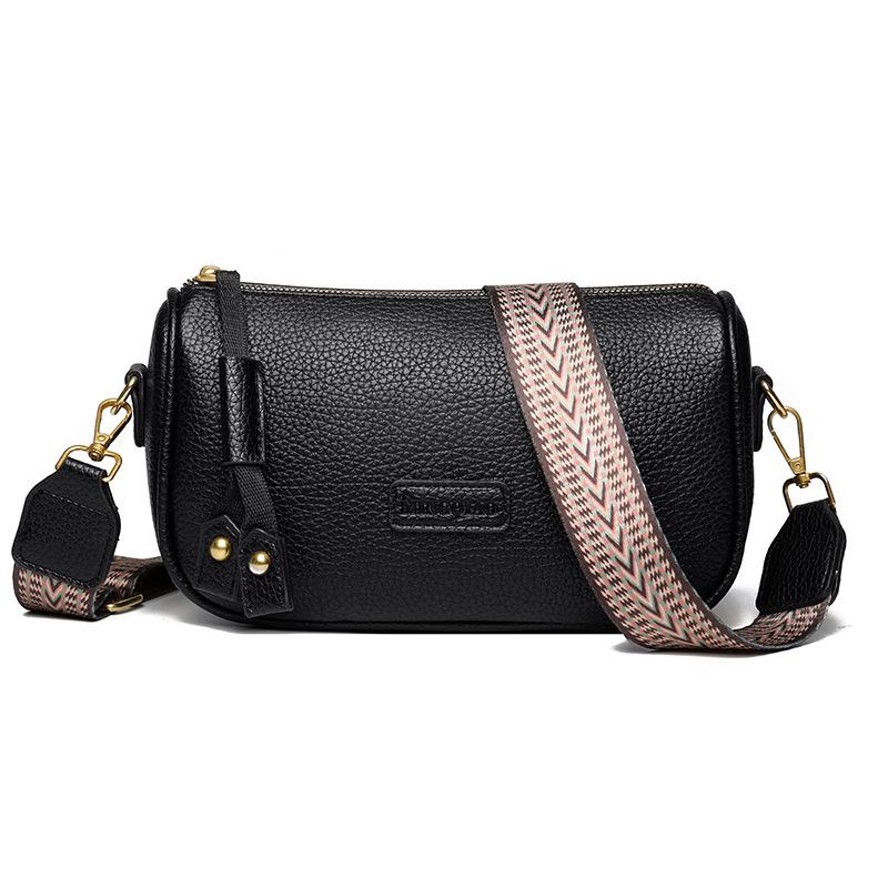 Модная широкополосная одноплечевая сумка кроссбоди и сумка-подушка чёрный