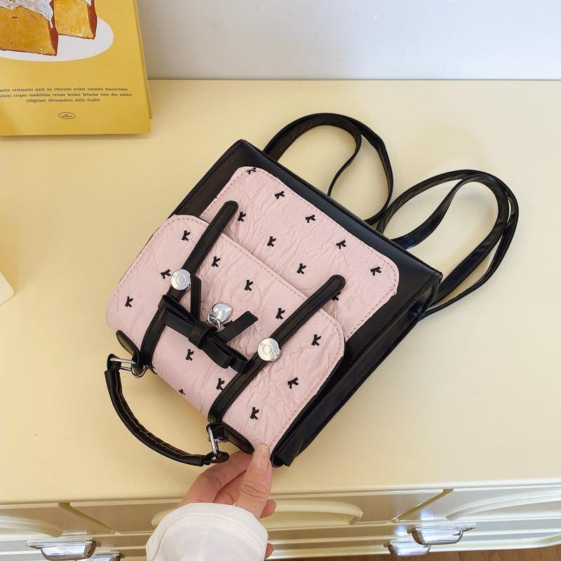 Розовая кружевная сумка-бант маленькая сумка новая нишевая дизайнерская сумка-мессенджер маленькая квадратная сумка