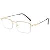 Fashion anti-blue reading glasses for the elderly reading glasses New half-frame ultra-light memory titanium alloy reading glasses
